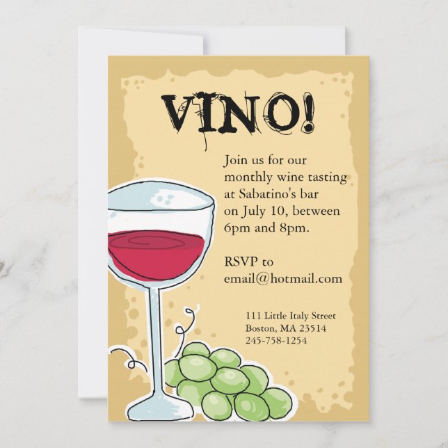 Invitación del vino (Anverso)