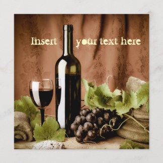 Invitación del vino rojo