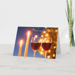Invitación del vino y de la vela