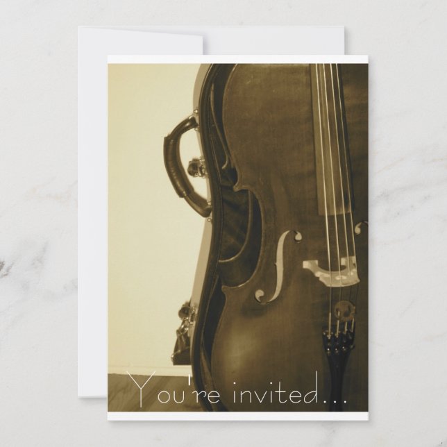 Invitación del violoncelo de la sepia (Anverso)