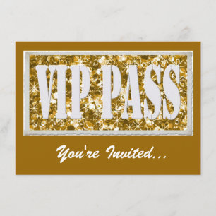 Invitación del VIP del fiesta del oro