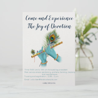 Invitación del voluntario de Lord Krishna