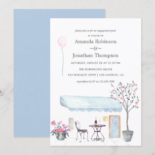 Invitación del Watercolor Paris themagement Party