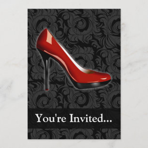 Invitación del Zapato Rojo Sassy
