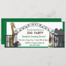 Invitación del Zoo Party
