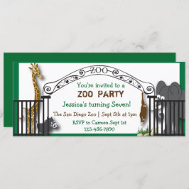 Invitación del Zoo Party