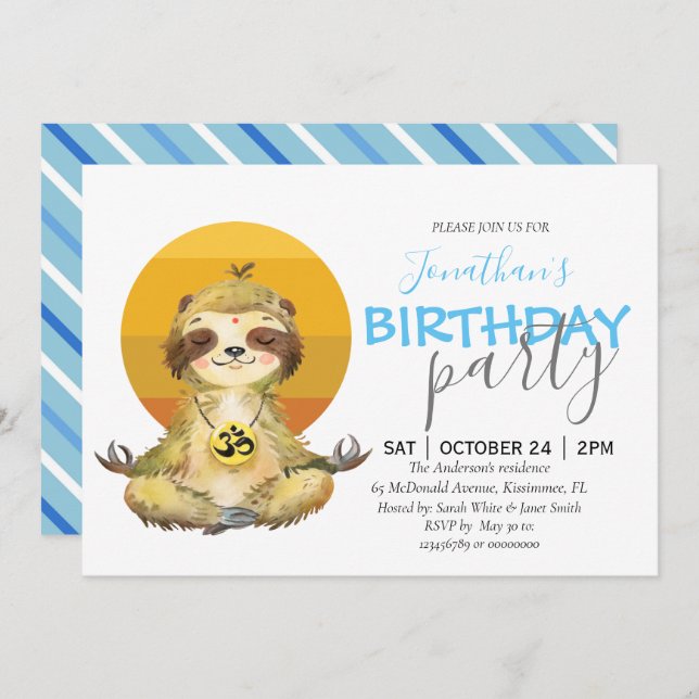 invitación del zoológico de safari selvático (Anverso / Reverso)