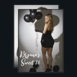 Invitación Delantero fotográfico completo y dorado moderno du<br><div class="desc">Personalizar como quieras.</div>