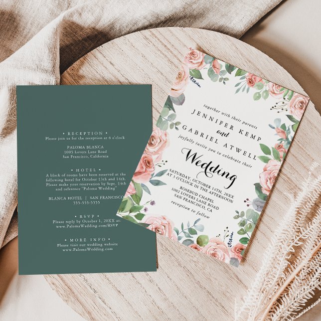 Invitación Delantero y Boda posterior de la brisa de verano (Subido por el creador)