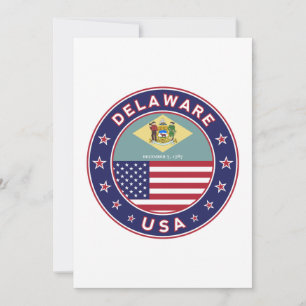 Invitación Delaware, camiseta de Delaware, pegatina de Delawa