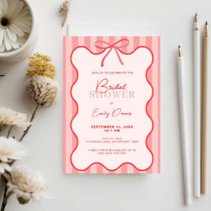Invitación Deleitada ducha de novia retro