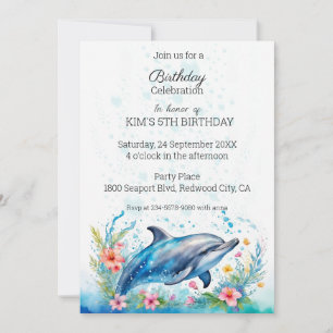 Invitación Delfín Adorable