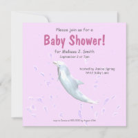 Delfín en rosa - Baby Shower