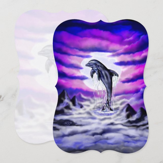 Invitación Delfín lúfono (Anverso / Reverso)