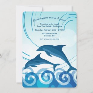 Invitación Delfines del año saltar