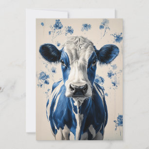 Invitación Delft Blue Cow - Un Tributo Artístico Sin Tiempo
