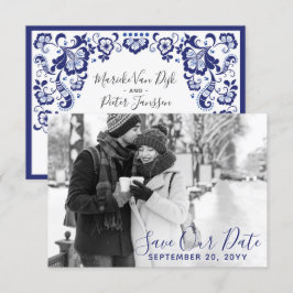 Invitación Delfts Blauw | Foto de Save The Date de Delft Blue
