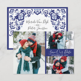 Invitación Delfts Blauw | Fotos de Save The Date en Azul de D