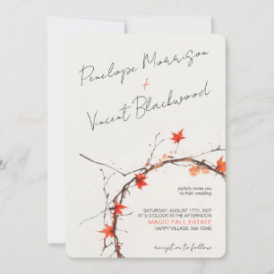 Invitación Delicada boda de otoño