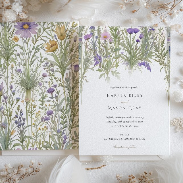 Invitación Delicada Boda Jardín Herbal (Subido por el creador)