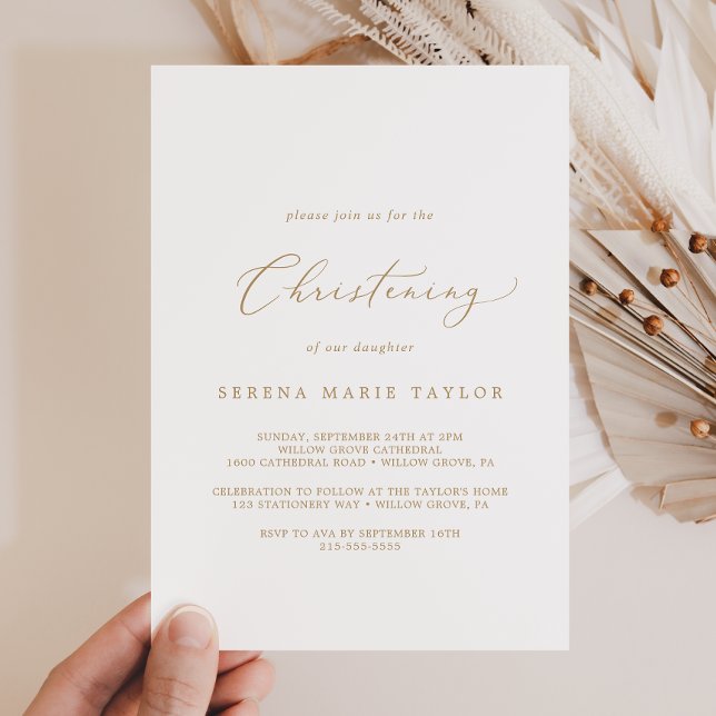 Invitación Delicada caligrafía de oro (Subido por el creador)