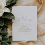 Invitación Delicada caligrafía de oro 50 aniversario Boda<br><div class="desc">Esta delicada caligrafía de oro es perfecta para un fiesta de aniversario moderno. El romántico diseño minimalista presenta una encantadora y elegante tipografía de champán amarillo dorado sobre un fondo blanco con un aspecto limpio y sencillo.</div>