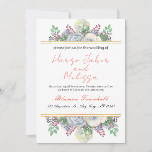 Invitación Delicada Caligrafía Negra En Un Boda Invi