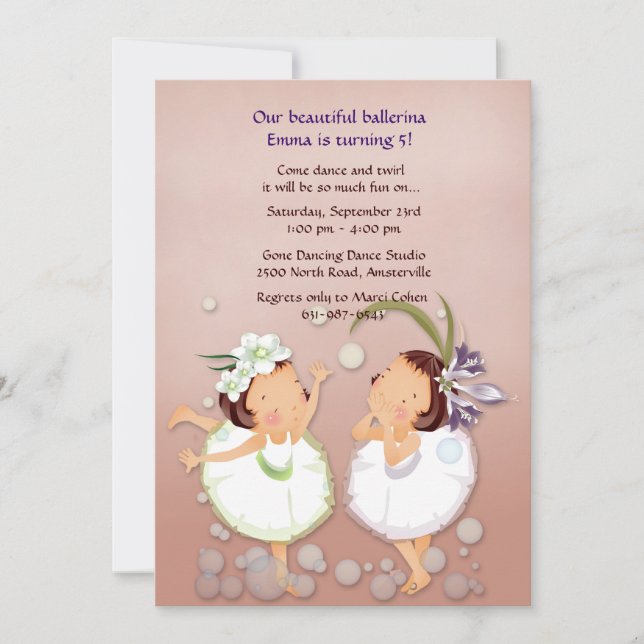 Invitación delicada de los bailarines (Anverso)