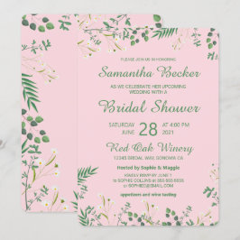 Invitación Delicada ducha de novia floral