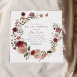 Invitación Delicada ducha espumosa de flores de flores