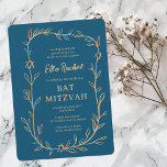 Invitación Delicada estrella botánica de David Bar Bat Mitzva<br><div class="desc">¡Tarjeta perfecta para anunciar una mitzvah de murciélago, el bar mitzvah u otra celebración judía! ¡Trato a mano de delicado arte de trame de hojas para ti! ¡TODO PERSONALIZABLE! Haga clic en "Personalizar" para editar el texto. Haga clic en "editar usando la herramienta de diseño" para ajustar las fuentes, colores...</div>