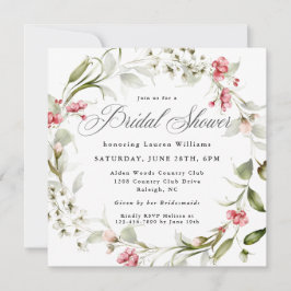 Invitación Delicadas flores de flores acuáticas duchas de nov