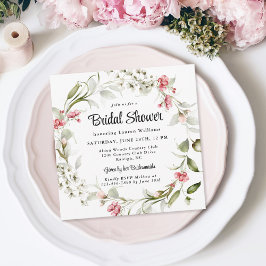 Invitación Delicadas flores de flores acuáticas duchas de nov