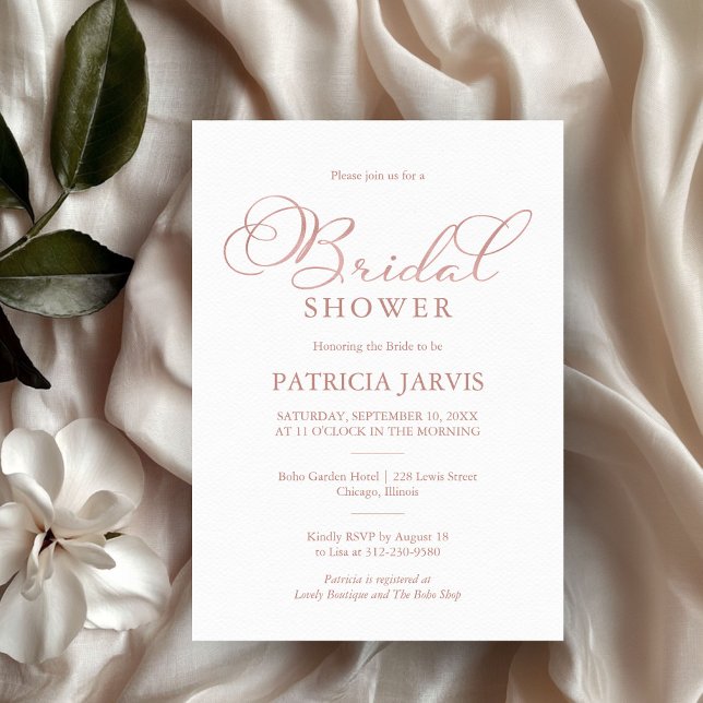 Invitación Delicado baño de oro en hoja con letra script para (Subido por el creador)