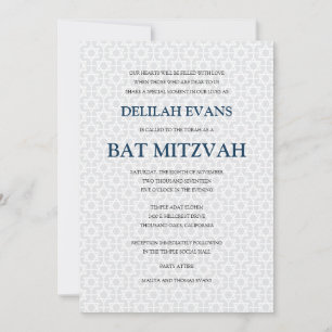 Invitación Delicado Bat Mitzvah