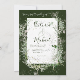 Invitación Delicado Boda de la vegetación floral