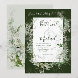 Invitación Delicado Boda de la vegetación floral