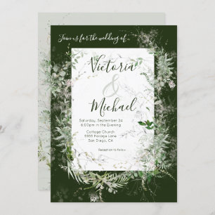 Invitación Delicado Boda de la vegetación floral