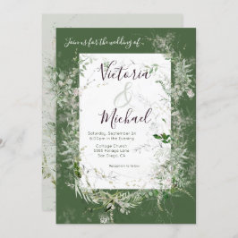 Invitación Delicado Boda de la vegetación floral