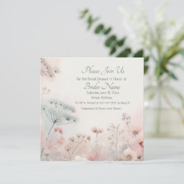 Invitación Delicado encaje de la Reina Ana para ducha de novi