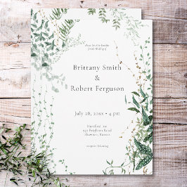 Invitación Delicado follaje tropical moderno