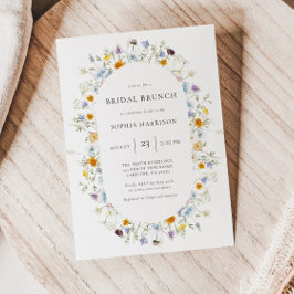 Invitación Delicado marco de flores silvestres ducha de novia