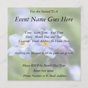 Invitación Delicado olvídeme no las flores