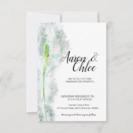 Invitación Delicado pastel y Boda de caligrafía Minimalista