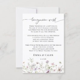 Invitación Delicado Purple Wildflower Descanso de luna de mie