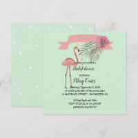 Delicado ramo floral, flamencos rosados,