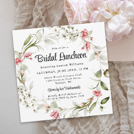 Invitación Delicados Blossoms Acuarela Noche Luncheon