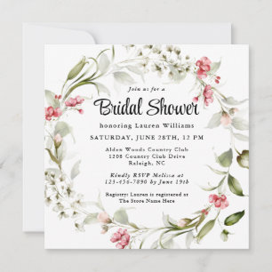 Invitación Delicados florines acuarela Floral Bridal Shower