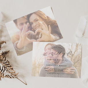 Invitación Delicar caligrafía Entrada de Boda fotográfico h