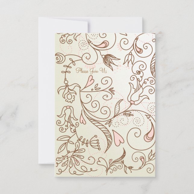 Invitación Delicate Floral Baby Shower (Anverso)